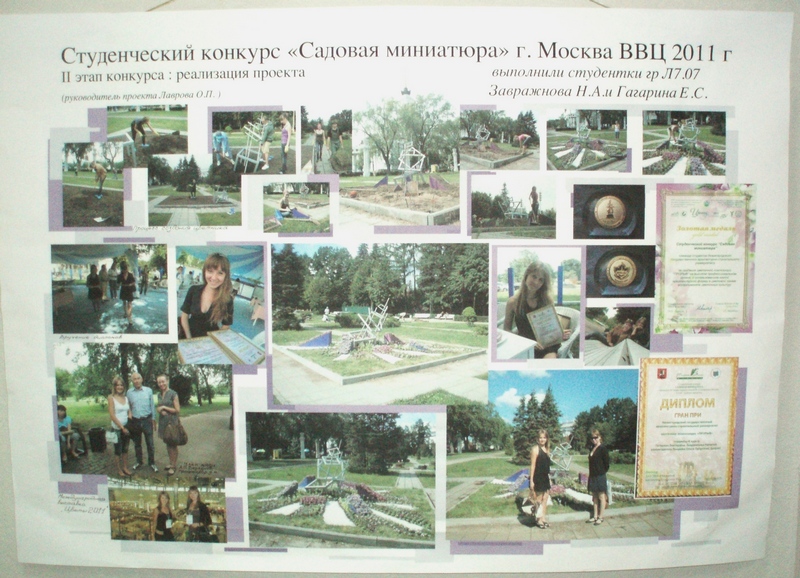 Студенческий конкурс Садовая миниатюра, ВВЦ, Москва.